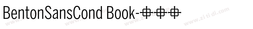 BentonSansCond Book字体转换